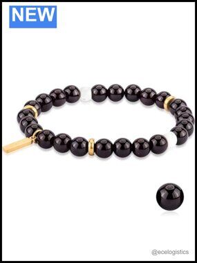 Natural Garnet Crystal Bracelet Women Men Handmade Beaded Stretch